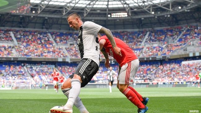 Nicolás Castillo participó en derrota de Benfica ante Juventus en la International Champions Cup