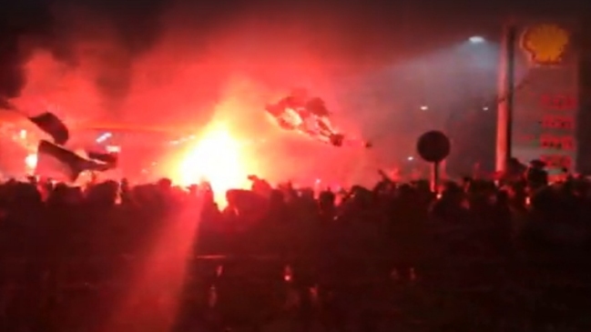 “Hotelazo” en Temuco terminó con incidentes entre hinchas de Colo Colo y Carabineros