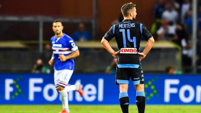 Napoli cayó de forma contundente ante Sampdoria y sufrió su primer tropiezo en el Calcio