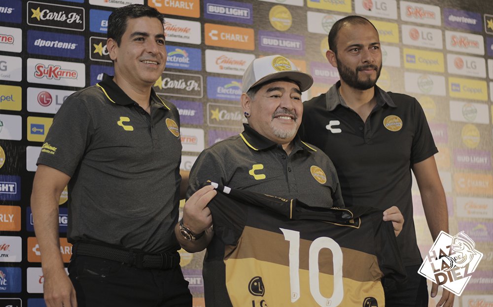 La presentación de Diego Maradona en Dorados de Sinaloa