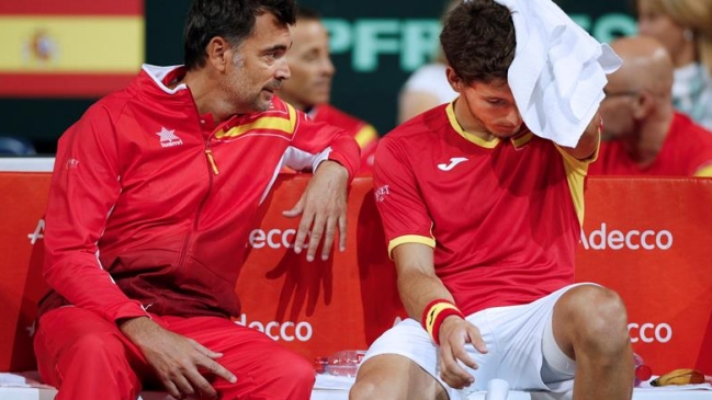 Pablo Carreño sucumbió ante Benoit Paire a causa de una lesión y Francia supera a España