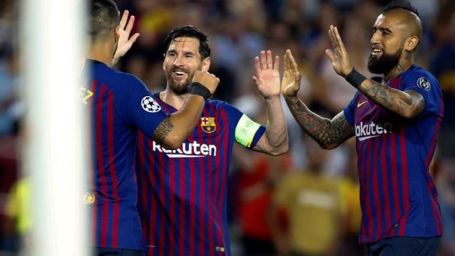 Barcelona arrolló a PSV con un desatado Lionel Messi y la participación de Arturo Vidal