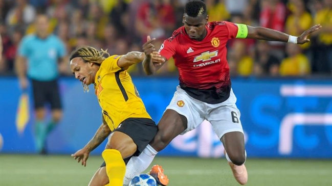 Pogba orquestó el triunfo de Manchester United sobre Young Boys en Champions