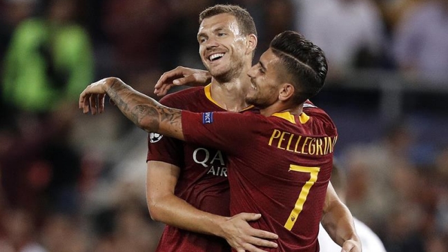 Edin Dzeko deslumbró con un triplete en goleada de Roma a Viktoria Plzen