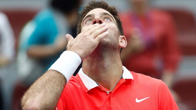 Juan Martín del Potro pasó a la final del ATP de Beijing tras el retiro de Fabio Fognini