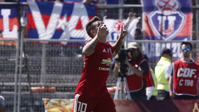 Yeferson Soteldo marcó con un potente remate la ventaja parcial de la U sobre Palestino