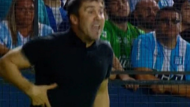 Eduardo Coudet se fue expulsado y lanzó fuertes insultos al árbitro del Racing-Boca