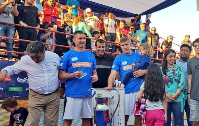 Palermo y Abbondanzieri ganaron el Fútbol Tenis Tour Chile 2018