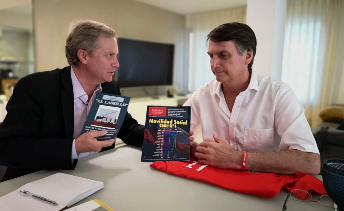 José Antonio Kast le regaló la camiseta de la selección chilena a Bolsonaro