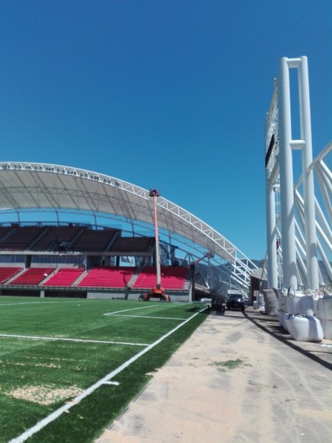 Estadio de La Calera presenta un 94 por ciento de avances