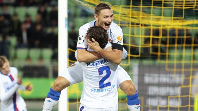 Fedor Chalov se lució con un golazo de taco en el triunfo de CSKA Moscú