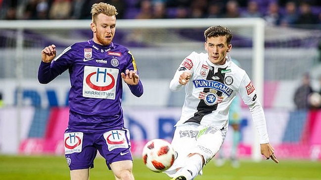 Cristián Cuevas vio acción en el empate de Austria Viena ante Sturm