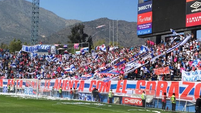 Universidad Católica recibió apoyo de sus hinchas en la previa al clásico estudiantil