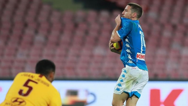 Dries Mertens le dio un agónico empate a Napoli ante AS Roma en la Serie A