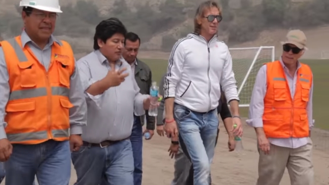 Ricardo Gareca visitó avances de nuevo Centro de Selecciones de Perú