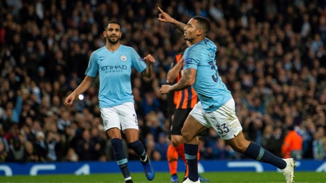 Gabriel Jesús aportó con un “triplete” para la abultada victoria del City sobre Shaktar Donetsk