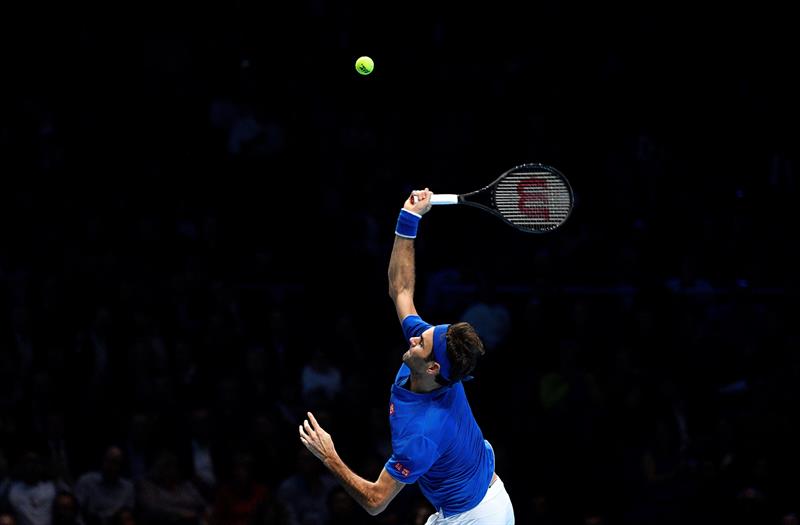 Federer terminó primero en el grupo “Lleyton Hewitt” tras batir a Anderson en Londres