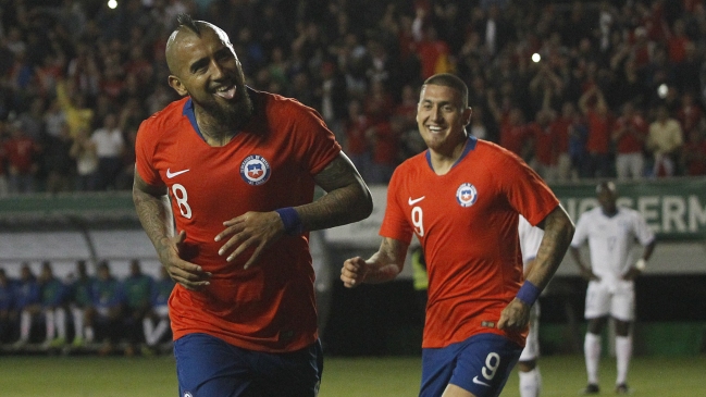 Un oportuno Arturo Vidal abrió el marcador para Chile ante Honduras en Temuco