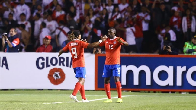 Costa Rica se mantuvo en la senda del triunfo tras vencer a Perú en Arequipa