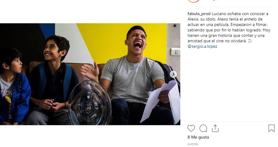 Alexis Sánchez comenzó a grabar la película de Fábula