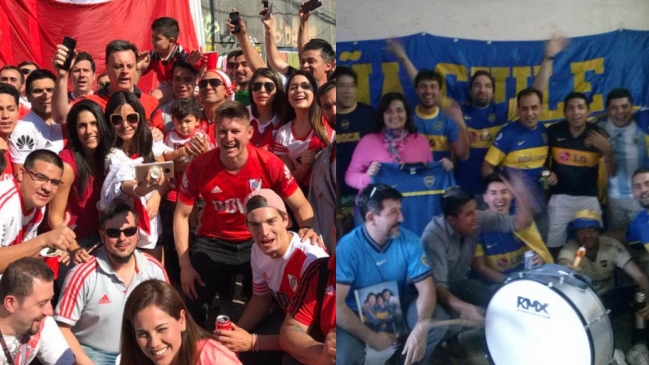 Locura por la final: Hinchas de River y Boca en Chile irán a Plaza Italia a celebrar