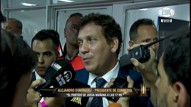 Presidente de la Conmebol: La final entre Boca y River se suspendió y que se jugará este domingo