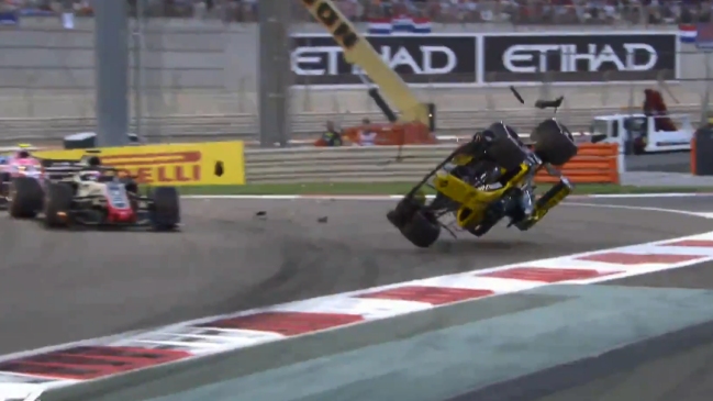 Nico Hulkenberg salvó ileso tras terrible accidente en el GP de Abu Dabi en la Fórmula 1