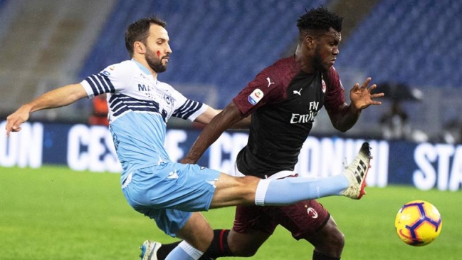 Lazio rescató un empate en el último minuto ante AC Milan por la Serie A