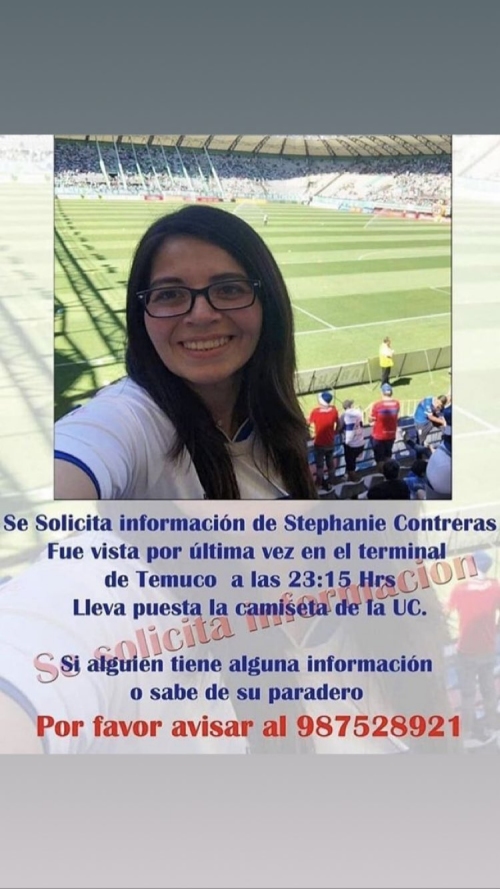 Gary Medel se sumó a campaña para encontrar a hincha de U. Católica Stephanie Contreras