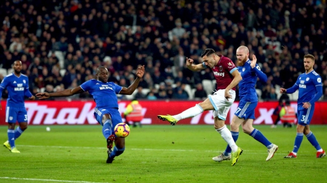 West Ham de Pellegrini batió a Cardiff y ganó por primera vez dos partidos seguidos en Premier