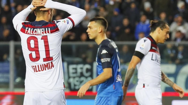 Bologna de Erick Pulgar cayó ante Empoli y sigue enredado en la parte baja de la Serie A