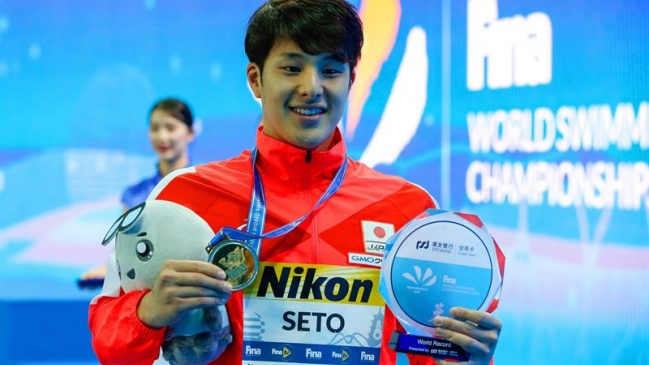 Japonés Seto y equipo masculino estadounidense batieron récords en el Mundial de Hangzhou
