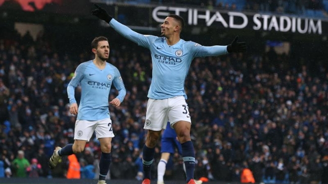 Gabriel Jesús comandó el contundente triunfo de Manchester  City sobre Everton