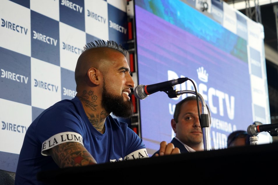 Arturo Vidal se despidió del 2018 conversando con los medios en Santiago