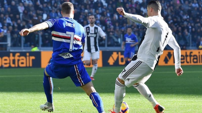 La sufrida victoria de Juventus sobre Sampdoria en la Serie A