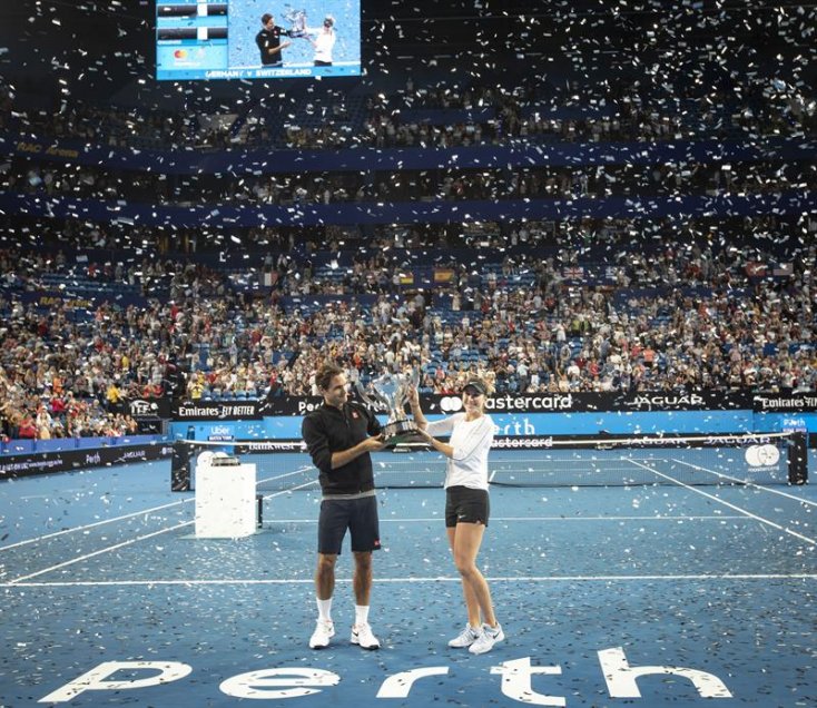 Iniciaron el año como campeones: Federer y Bencic volvieron a levantar la Copa Hopman
