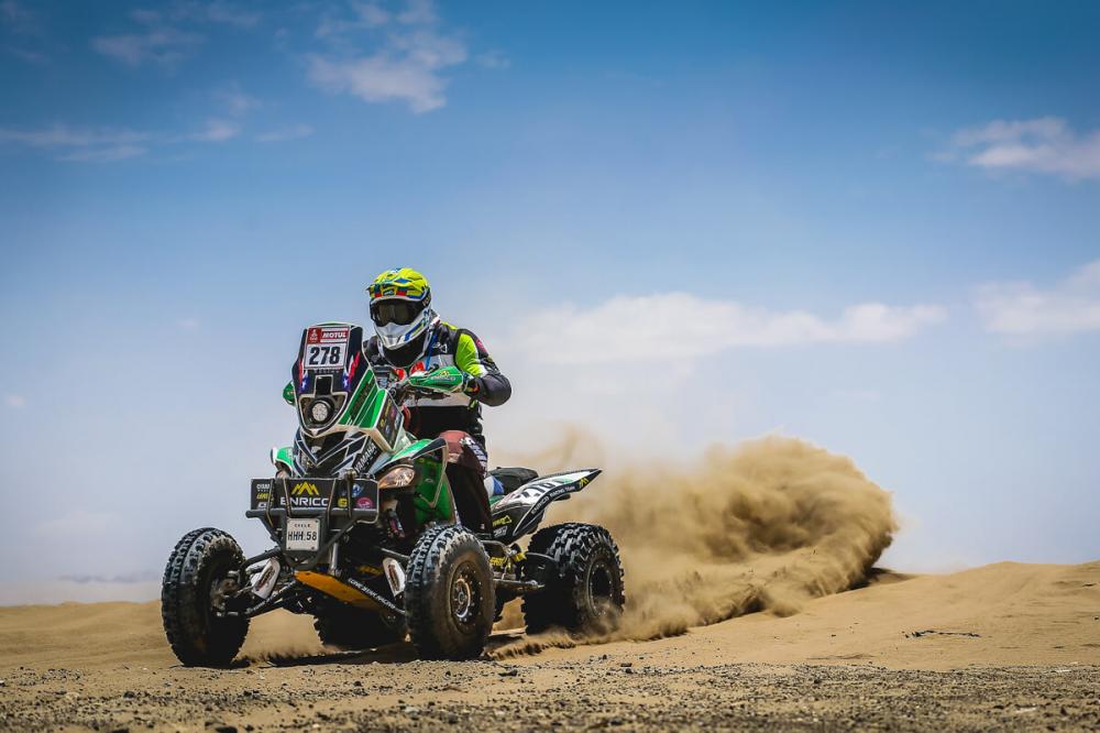 Giovanni Enrico terminó entre los diez primeros en la etapa inicial de los quads en el Dakar