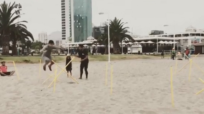 El arduo entrenamiento de Edson Puch en las arenas de Iquique