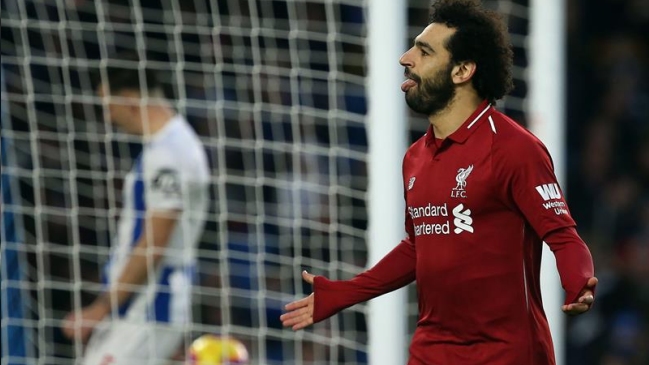 Mohamed Salah le dio la victoria a Liverpool sobre Brighton en la Premier League