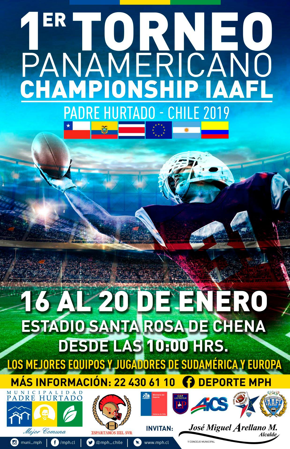 Se realizará el primer Panamericano de Fútbol Americano en Chile