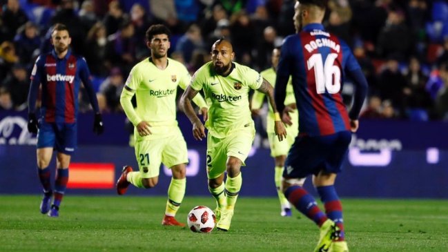 Barcelona y Arturo Vidal salen a revertir la serie ante Levante para avanzar en Copa del Rey