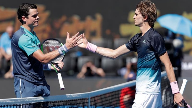 Milos Raonic eliminó del Abierto de Australia a Alexander Zverev