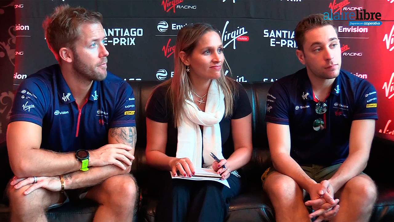 Pilotos de la escudería Virgin: Nos encanta que la Fórmula E este en Chile, es un país agradable