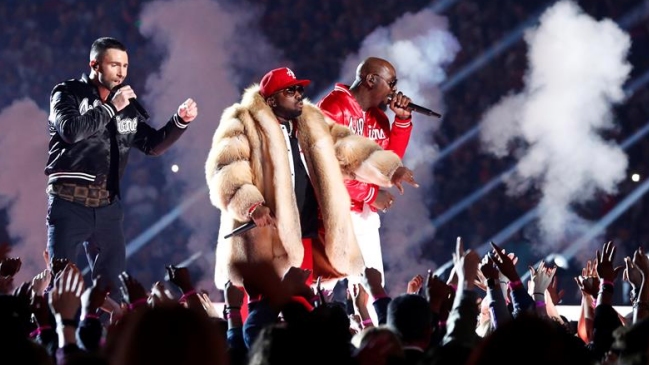 La presentación de Maroon 5 en el Super Bowl LIII