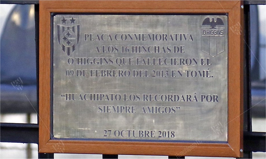 Huachipato conmemoró a los 16 hinchas de O’Higgins que fallecieron hace exactos seis años