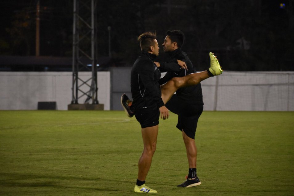 Palestino cumplió con su primer entrenamiento en Medellín
