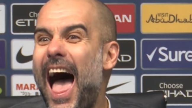 La graciosa reacción de Josep Guardiola tras corregir el dato de un periodista