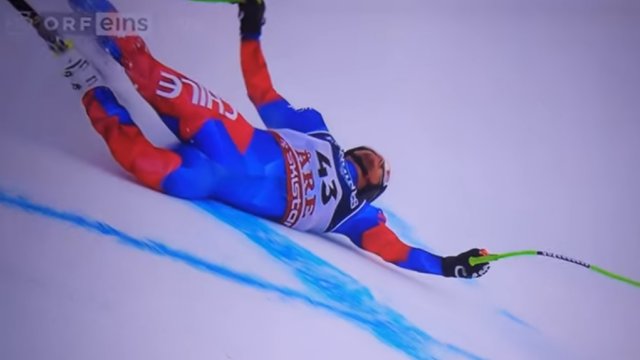El serio accidente del chileno Henrik von Appen en el Mundial de Esquí