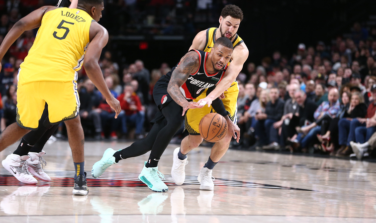 Los Blazers sorprendieron a Golden State con gran actuación de Lillard