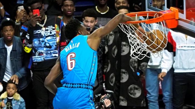 Hamidou Diallo se quedó con el concurso de clavadas de la NBA